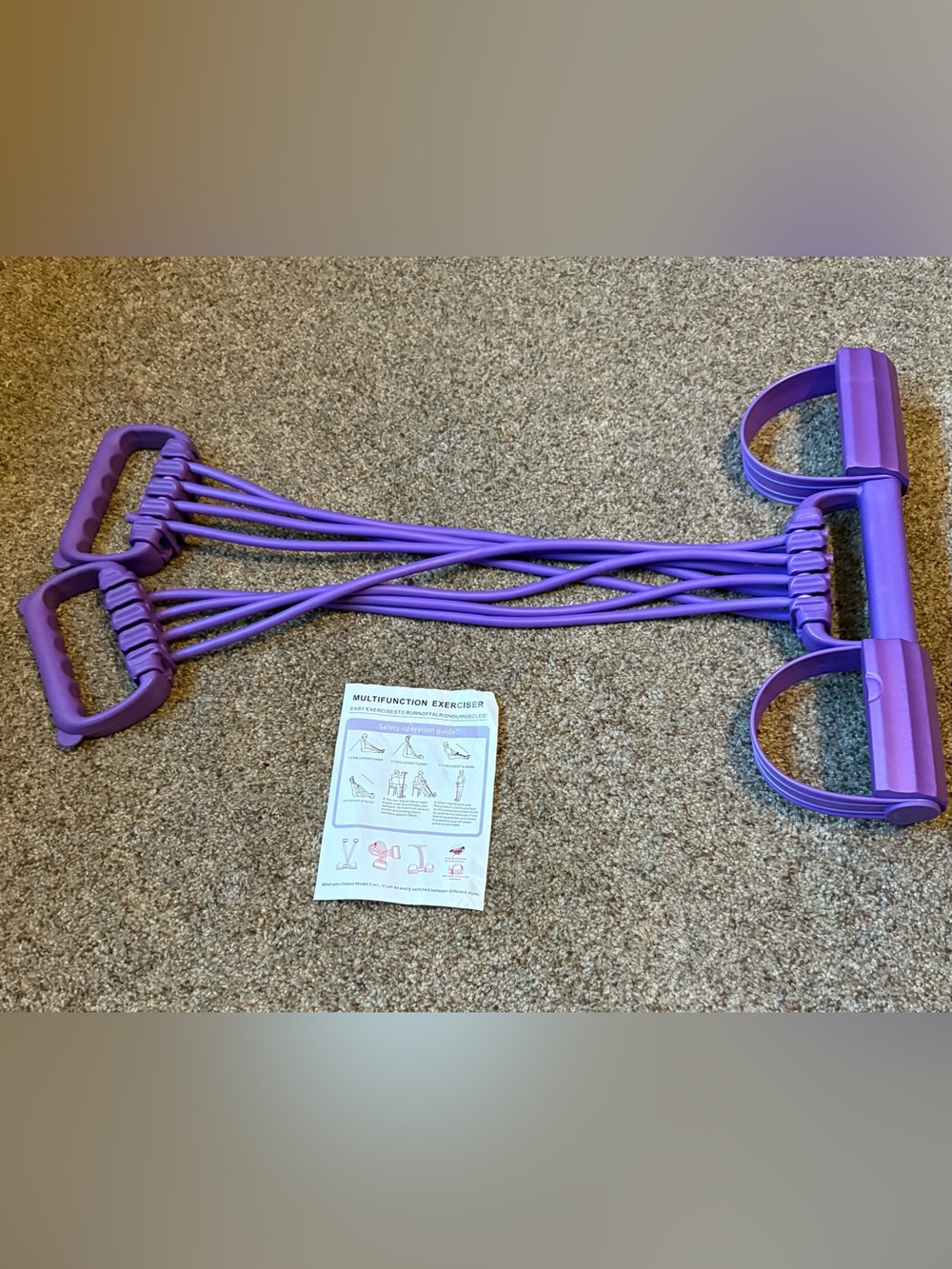 Purple Multifunction Exercise Resistance Bands